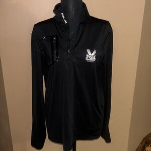Ralph Lauren 2014PGA‎ Championship Performance Quarter Zip Slick Black RLX Med